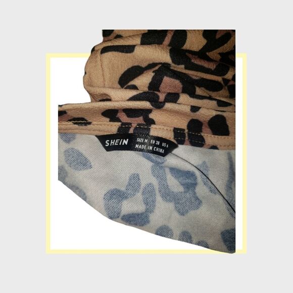 Women's Oversized Cheetah Shirt Blouse Size 6 - Picture 5 of 6